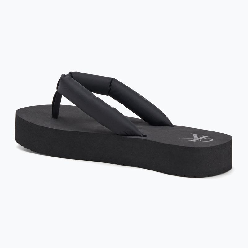 Dámske plážové sandále Calvin Klein YW0YW01723 Flatform Ttxr Satin triple black žabky 3