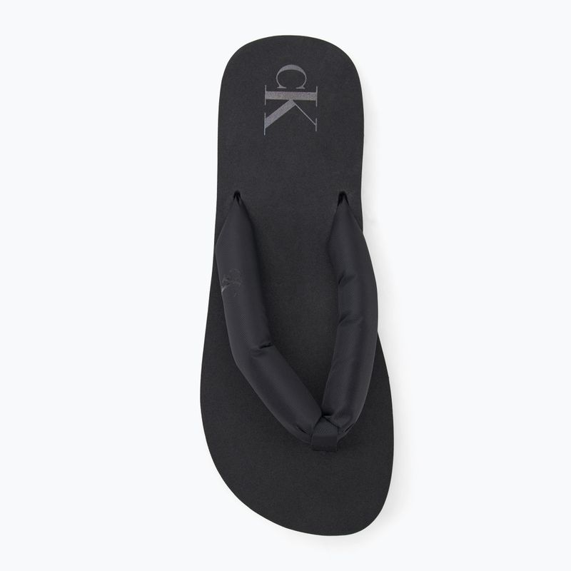 Dámske plážové sandále Calvin Klein YW0YW01723 Flatform Ttxr Satin triple black žabky 5