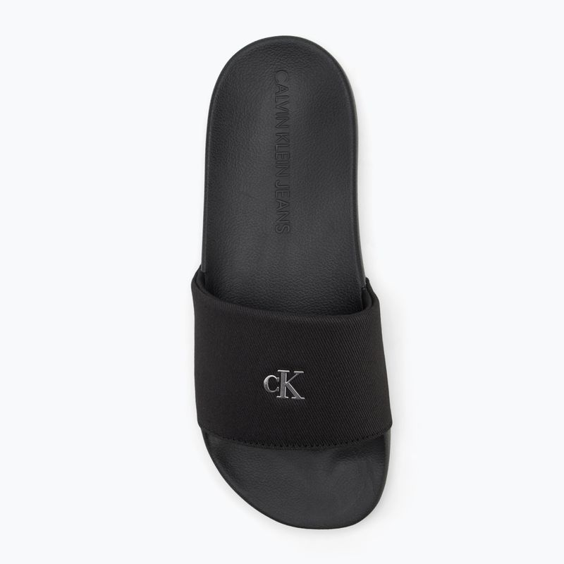 Calvin Klein dámske žabky YW0YW01713 Slide Monogram Hardware triple black 5