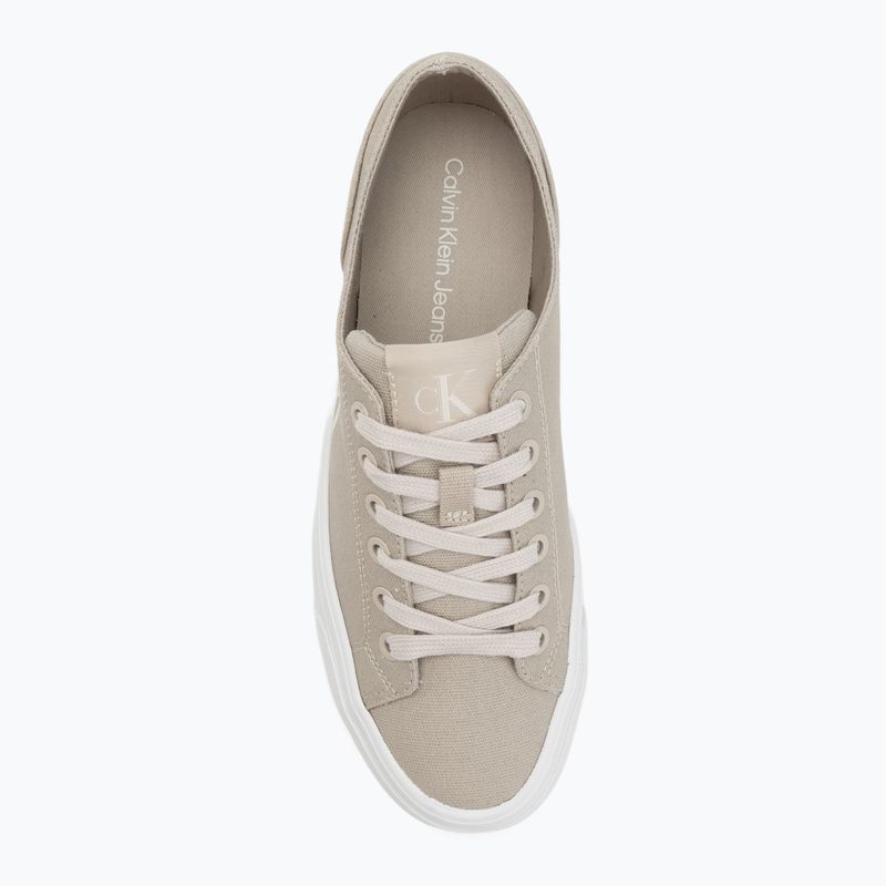 Dámske tenisky Calvin Klein YW0YW01763 Vulc Flatform Low Cv MG eggshell/creamy white 5