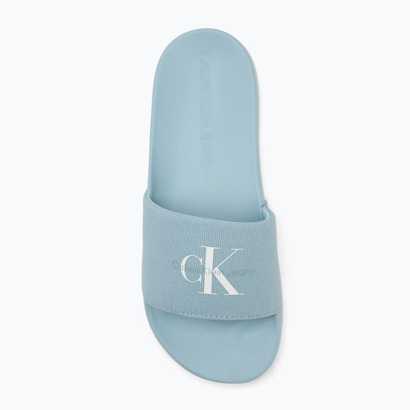 Dámske šľapky Calvin Klein YW0YW01835 Slide Monogram Wn triple cloud blue 5