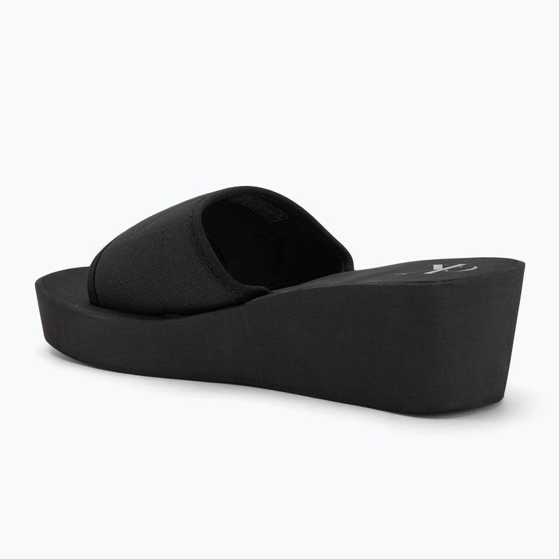 Calvin Klein dámske žabky YW0YW01725 Beach Wedge Slide Canvas triple black 3