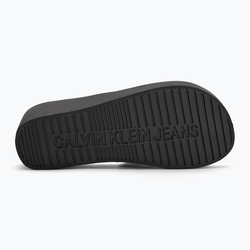 Calvin Klein dámske žabky YW0YW01725 Beach Wedge Slide Canvas triple black 4