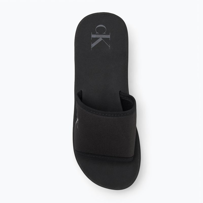 Calvin Klein dámske žabky YW0YW01725 Beach Wedge Slide Canvas triple black 5