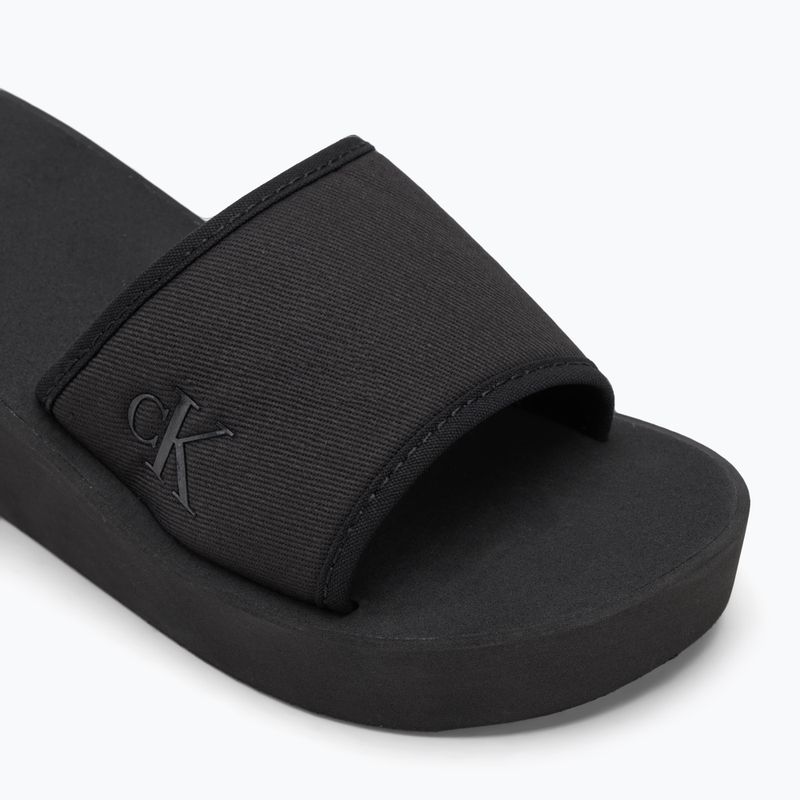 Calvin Klein dámske žabky YW0YW01725 Beach Wedge Slide Canvas triple black 7