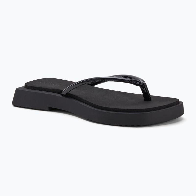 Dámske žabky Calvin Klein YW0YW01716 Sq Low Wedge Sandal Stitch triple black