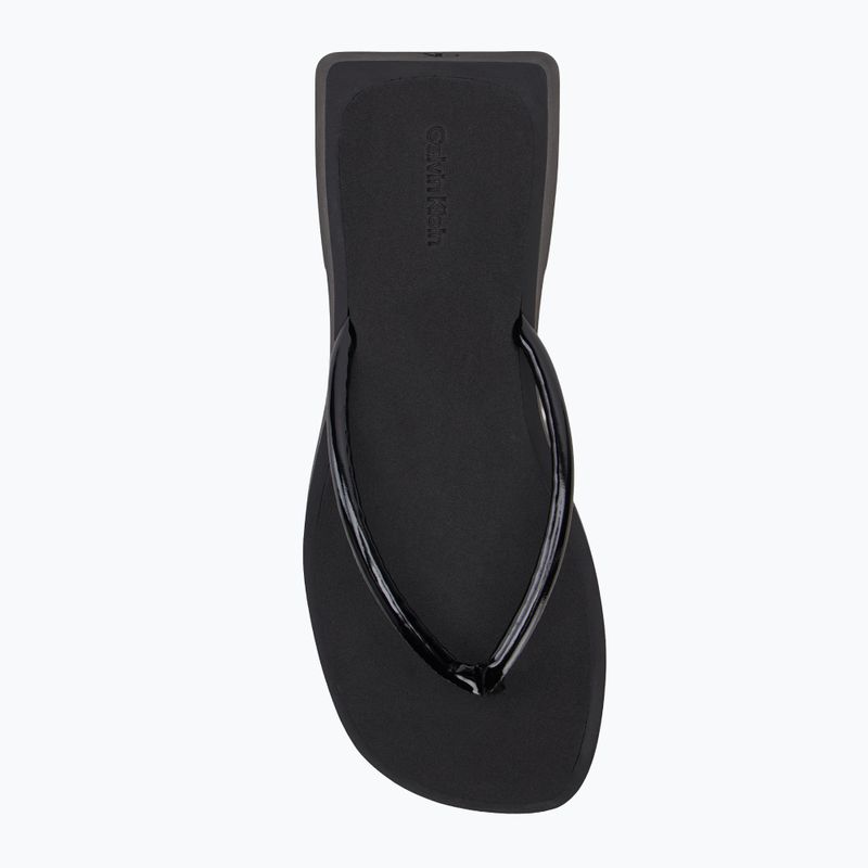 Dámske žabky Calvin Klein YW0YW01716 Sq Low Wedge Sandal Stitch triple black 5