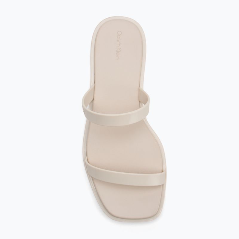 Calvin Klein dámske žabky HW0HW02417 Double Bar Slide - Jelly turtle dove 5