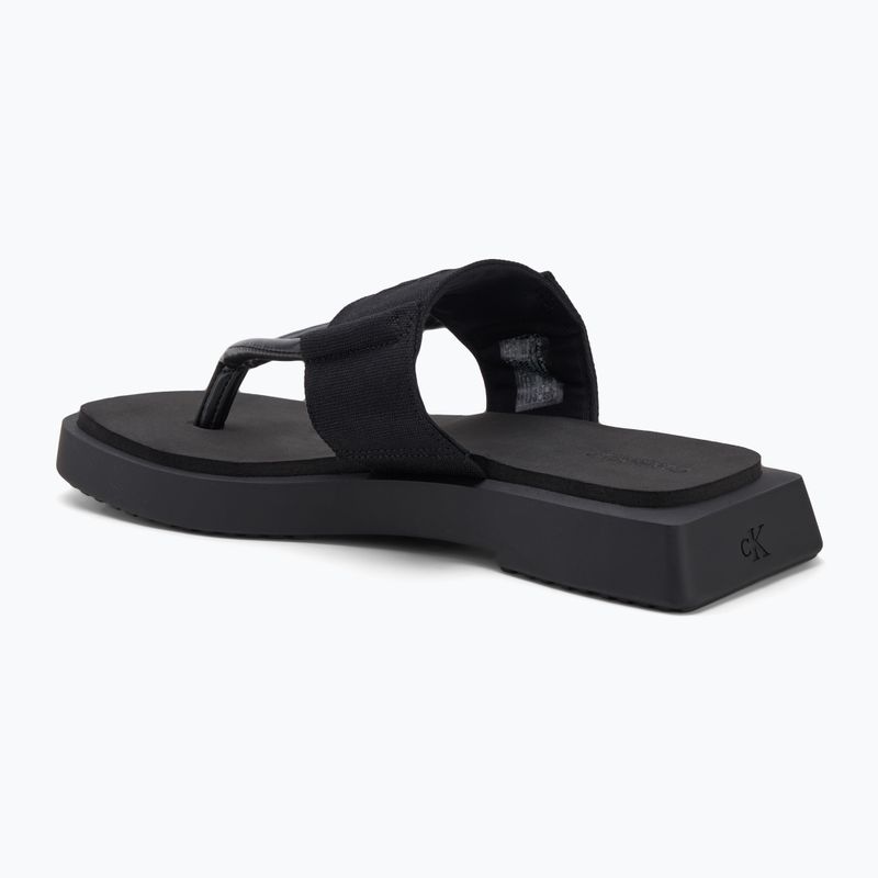 Dámske žabky Calvin Klein YW0YW01717 Sq Low Wedge Sandal Rope triple black 3