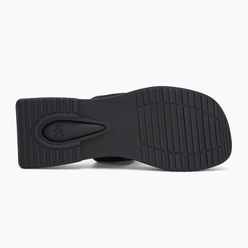 Dámske žabky Calvin Klein YW0YW01717 Sq Low Wedge Sandal Rope triple black 4