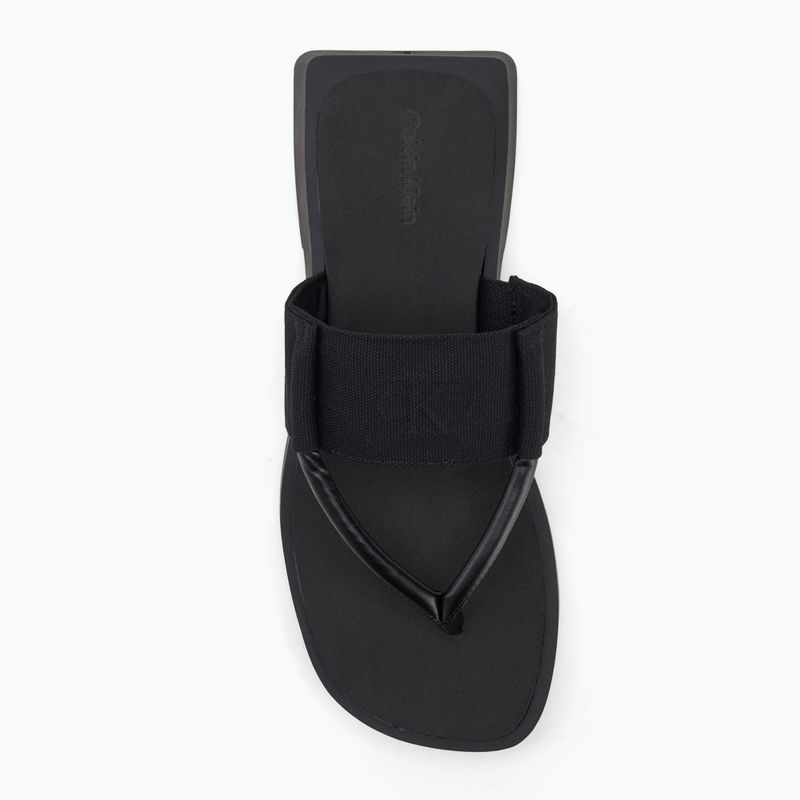 Dámske žabky Calvin Klein YW0YW01717 Sq Low Wedge Sandal Rope triple black 5