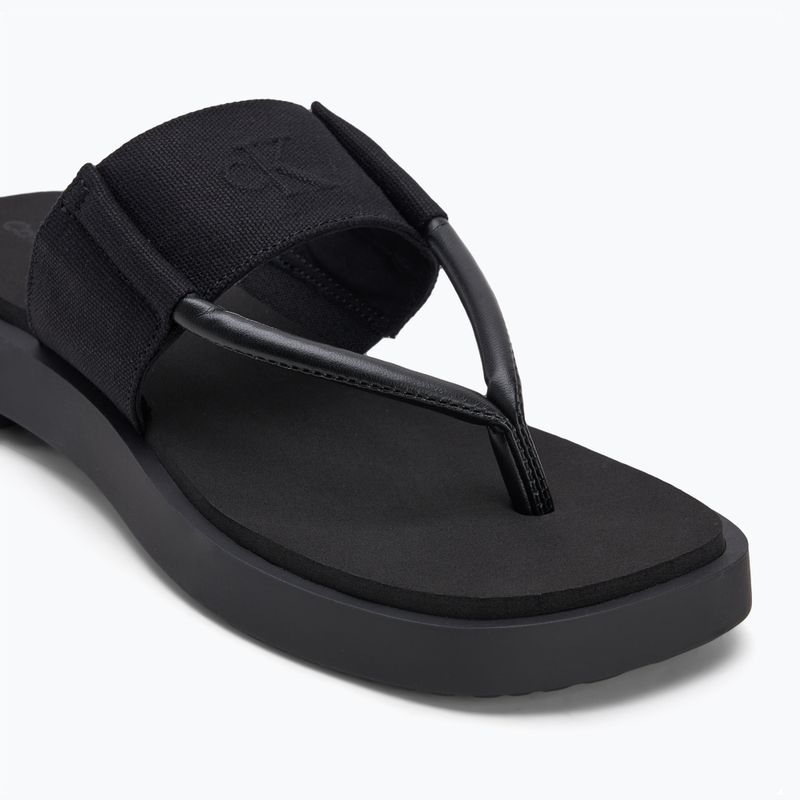 Dámske žabky Calvin Klein YW0YW01717 Sq Low Wedge Sandal Rope triple black 7