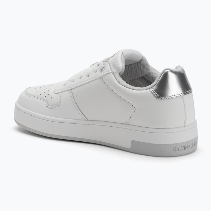 Dámske topánky Calvin Klein YW0YW01765 Basket Cupsole Low Mg bright white/silver 3