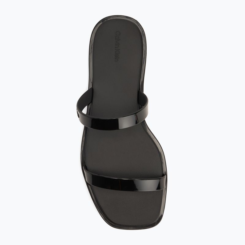 Calvin Klein dámske žabky HW0HW02417 Double Bar Slide - Jelly black 5