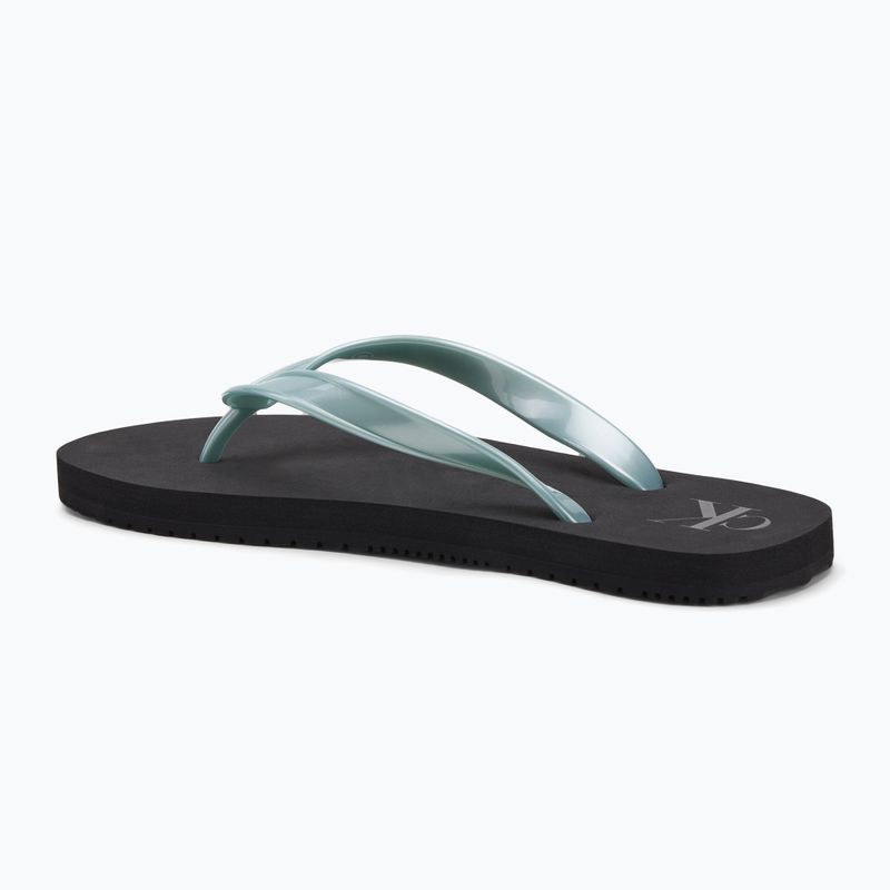 Calvin Klein dámske žabky YW0YW01719 Beach Sandal Monologo Tpu black/cloud blue 3