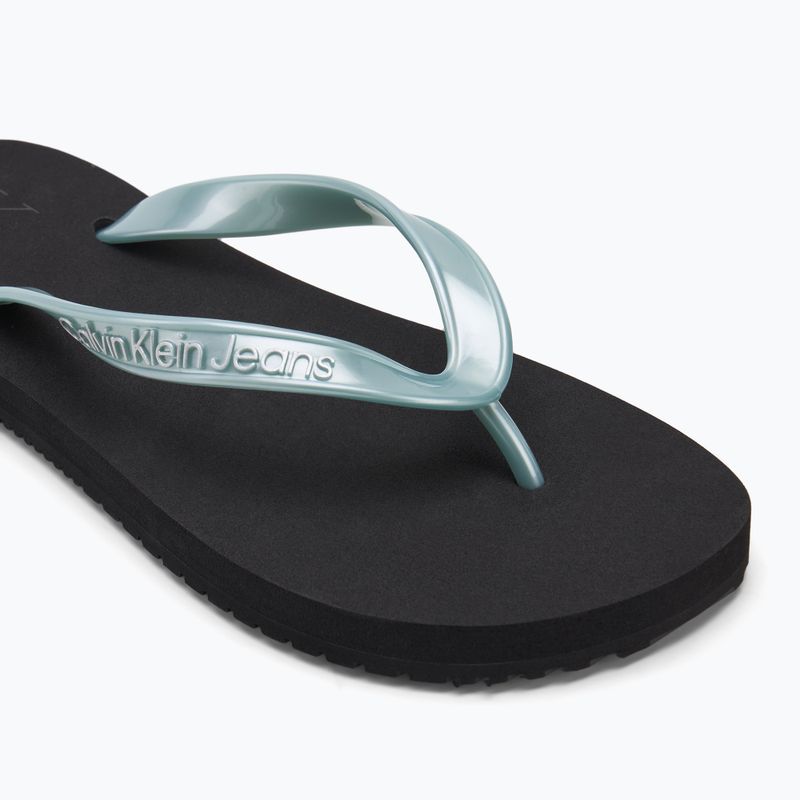 Calvin Klein dámske žabky YW0YW01719 Beach Sandal Monologo Tpu black/cloud blue 7