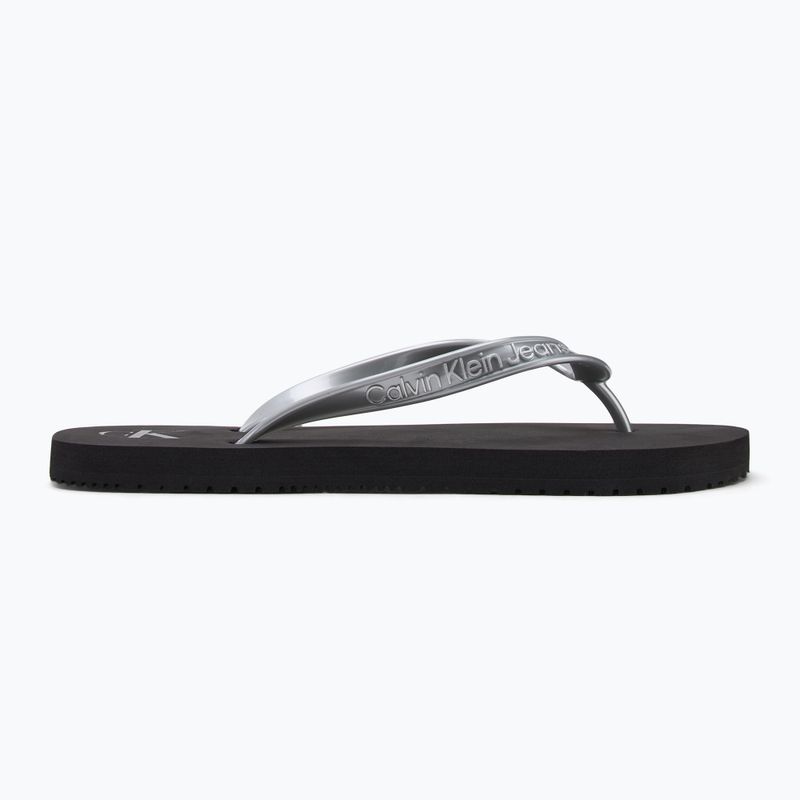 Dámske žabky Calvin Klein YW0YW01719 Beach Sandal Monologo Tpu black/silver 3