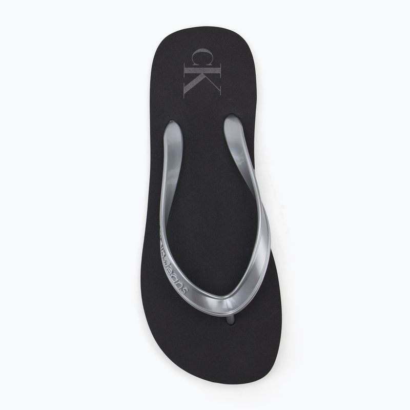 Dámske žabky Calvin Klein YW0YW01719 Beach Sandal Monologo Tpu black/silver 5