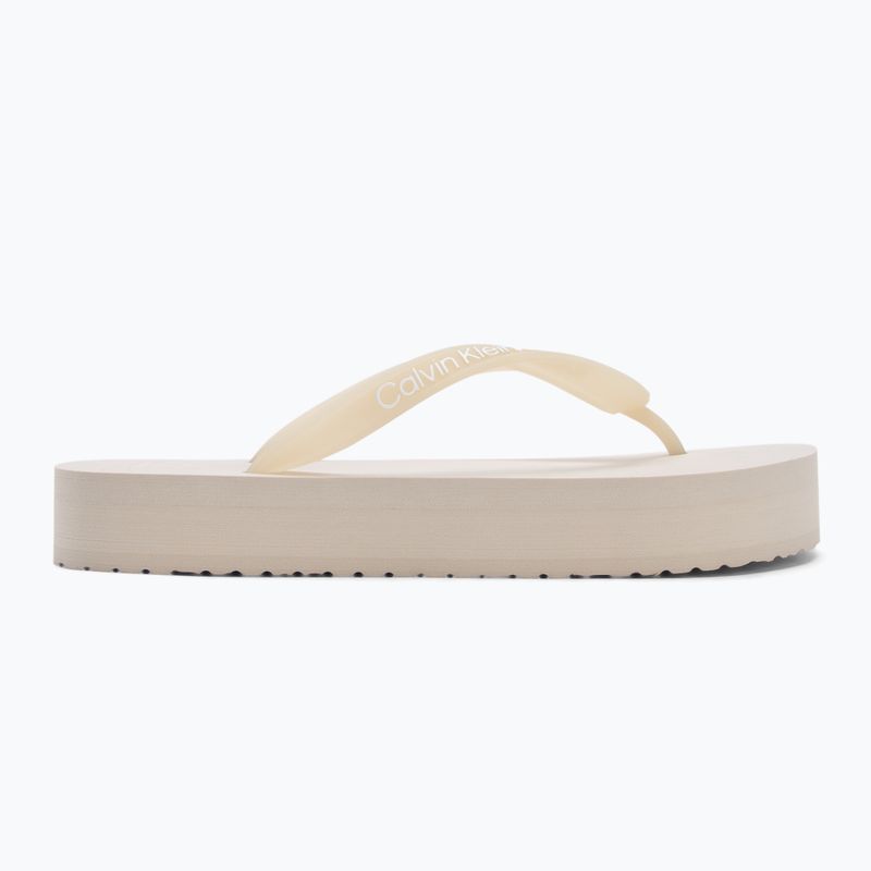 Calvin Klein dámske žabky YW0YW01830 Beach Sandal Flatform Tpu eggshell/bright white 2