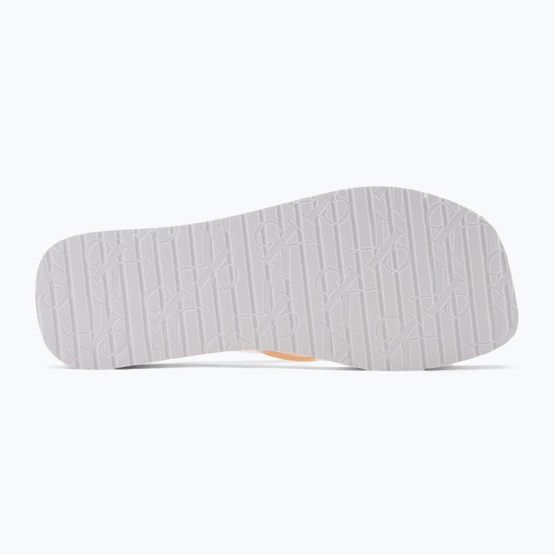 Calvin Klein dámske žabky YW0YW01720 Thong+ Tpu Metallic whisper pink/bright white 4