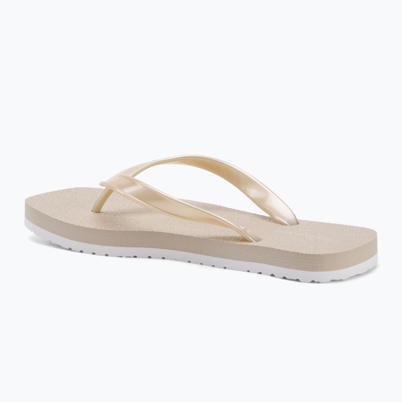 Calvin Klein dámske žabky YW0YW01720 Thong+ Tpu Metallic eggshell/bright white 3