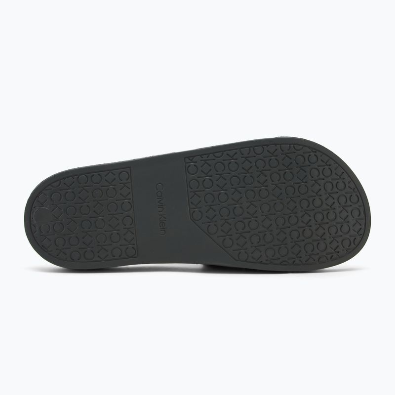 Calvin Klein pánske žabky HM0HM01752 Pool Slide Double T dark olive 4