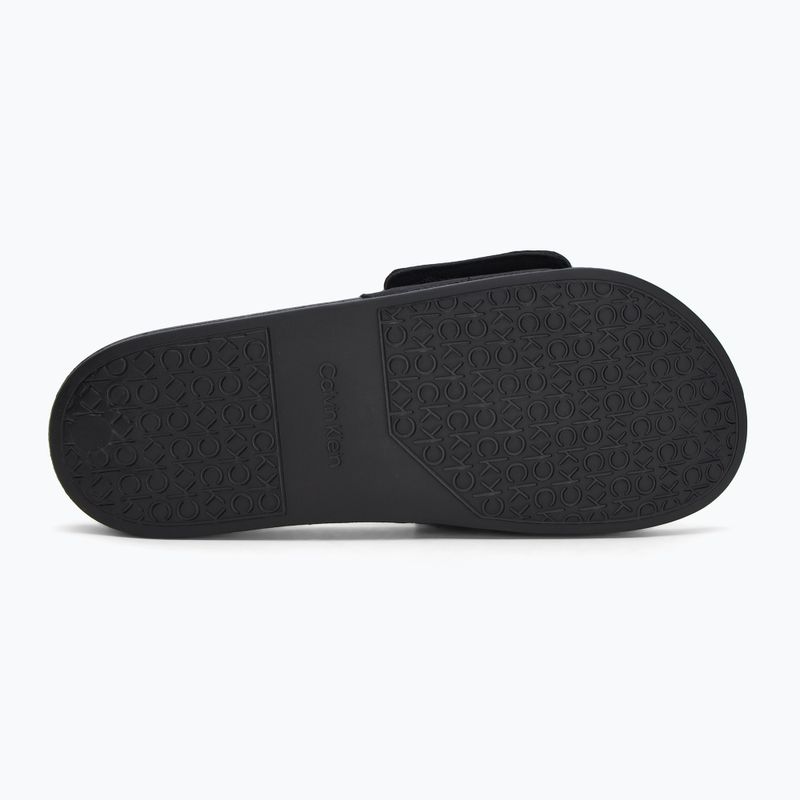 Calvin Klein pánske žabky HM0HM01749 Adj Pool Slide Canvas Logo black 4