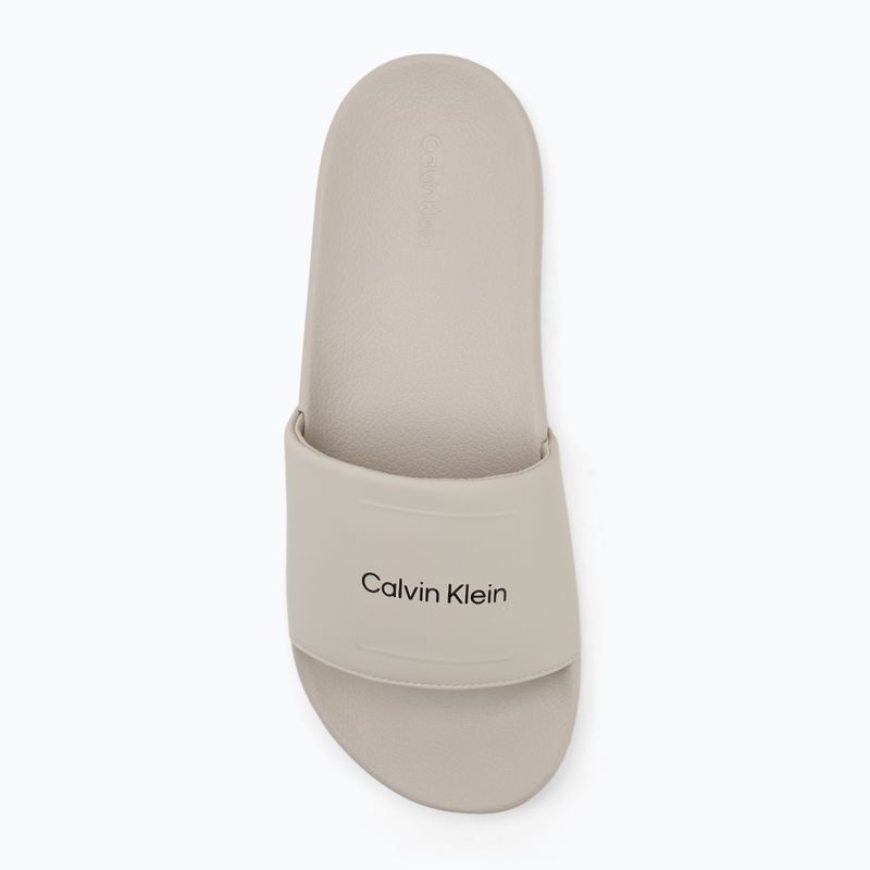Calvin Klein pánske žabky HM0HM01754 Pool Slide Ck Square feather grey 5