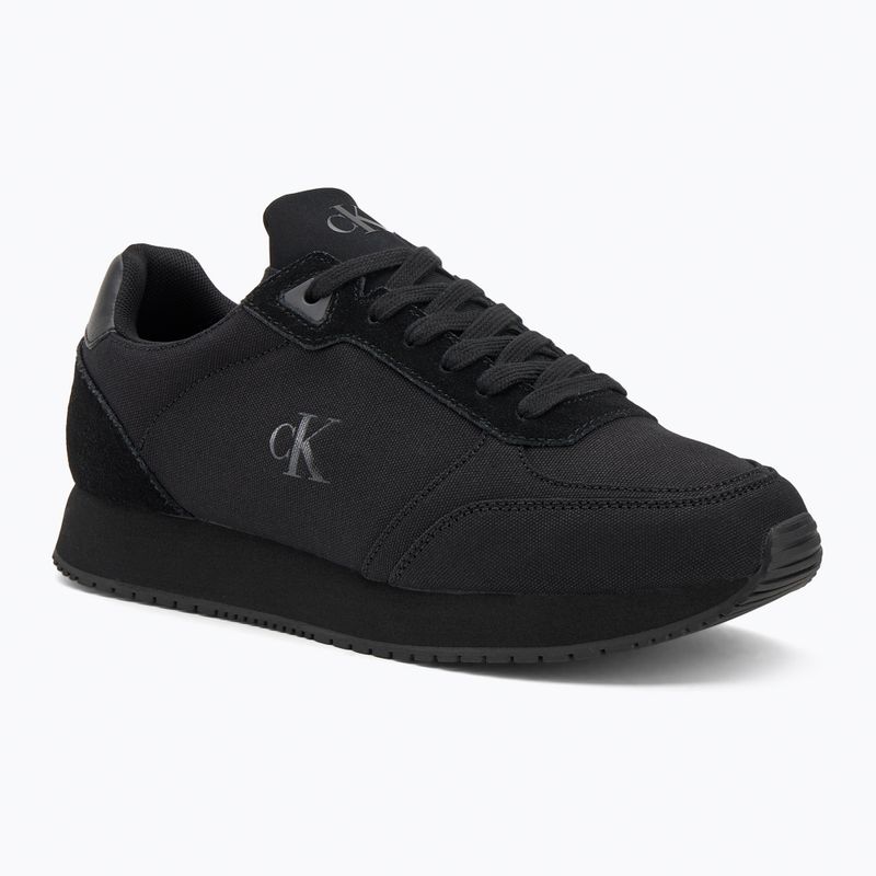 Pánske topánky Calvin Klein YM0YM01217 Runner Sock Laceup Mg Canvas triple black