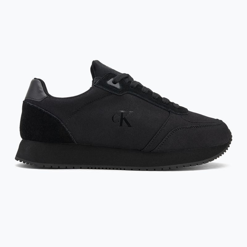 Pánske topánky Calvin Klein YM0YM01217 Runner Sock Laceup Mg Canvas triple black 2