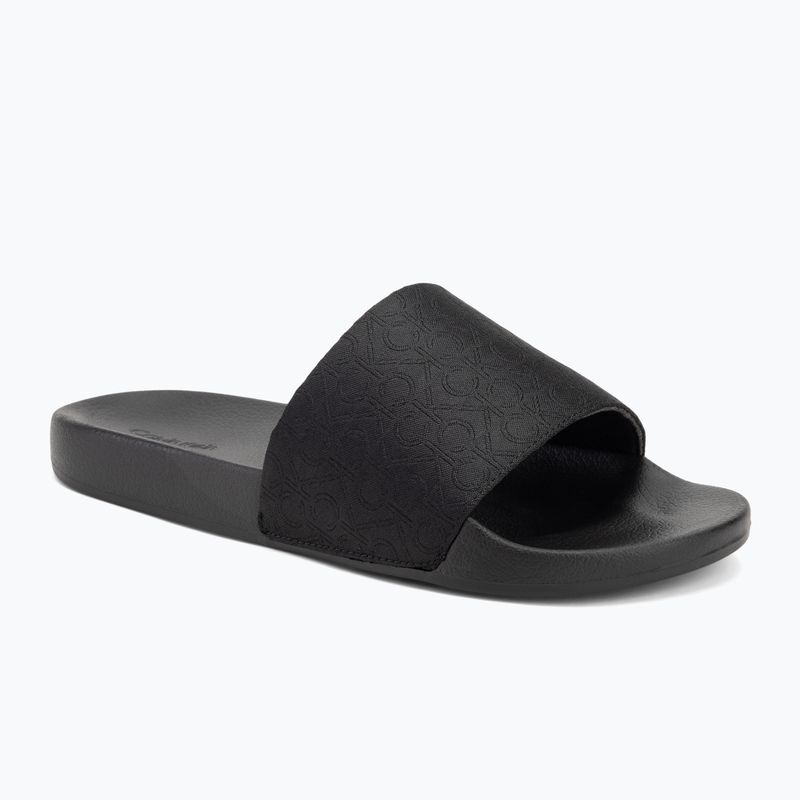 Calvin Klein pánske žabky HM0HM01762 Pool Slide Jaq Mono black mono jacquard