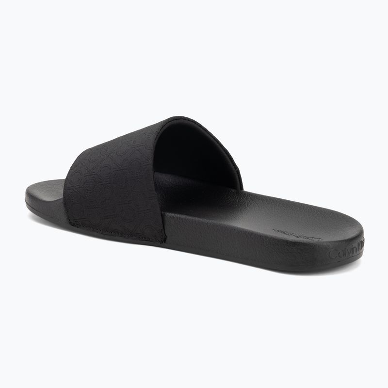 Calvin Klein pánske žabky HM0HM01762 Pool Slide Jaq Mono black mono jacquard 3