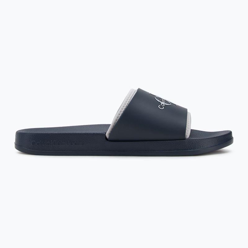Pánske žabky Calvin Klein YM0YM00361 Slide Rubber Neoprene Monologo navy/oyster mushroom 2