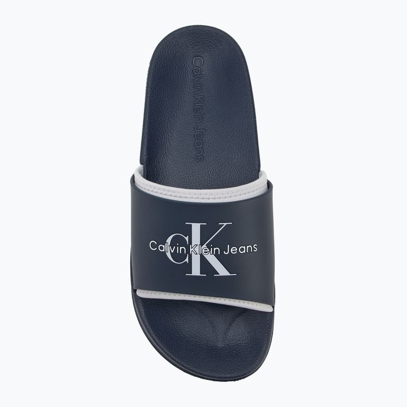 Pánske žabky Calvin Klein YM0YM00361 Slide Rubber Neoprene Monologo navy/oyster mushroom 5