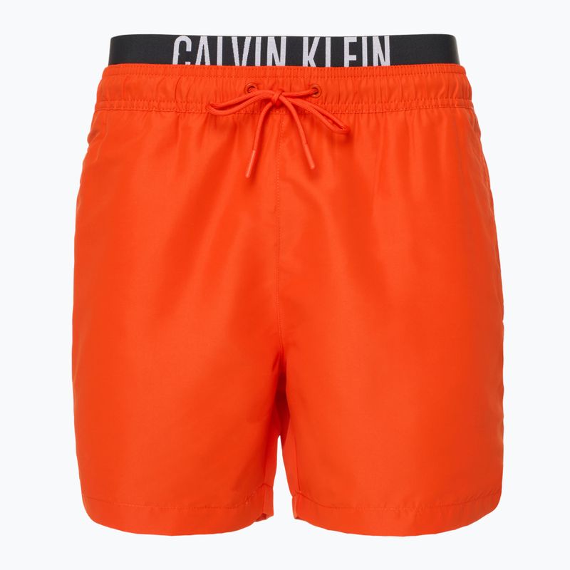 Pánske plavecké šortky Calvin Klein KM0KM01093 Intense Power Medium Double WB flamingo chili