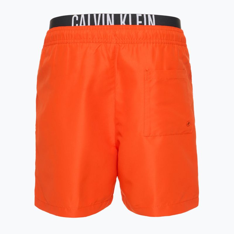 Pánske plavecké šortky Calvin Klein KM0KM01093 Intense Power Medium Double WB flamingo chili 2