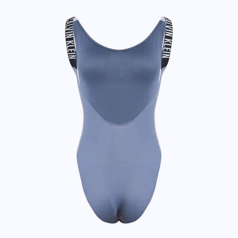 Dámske jednodielne plavky Calvin Klein KW0KW02754 Intense Power Rib Scoop Back One Piece-RP grisaille 2