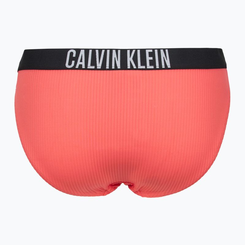 Spodný diel plaviek Calvin Klein KW0KW02752 Intense Power Rib Bikini oslňujúci koralový 2