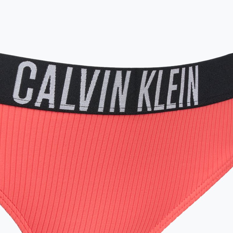 Spodný diel plaviek Calvin Klein KW0KW02752 Intense Power Rib Bikini oslňujúci koralový 3