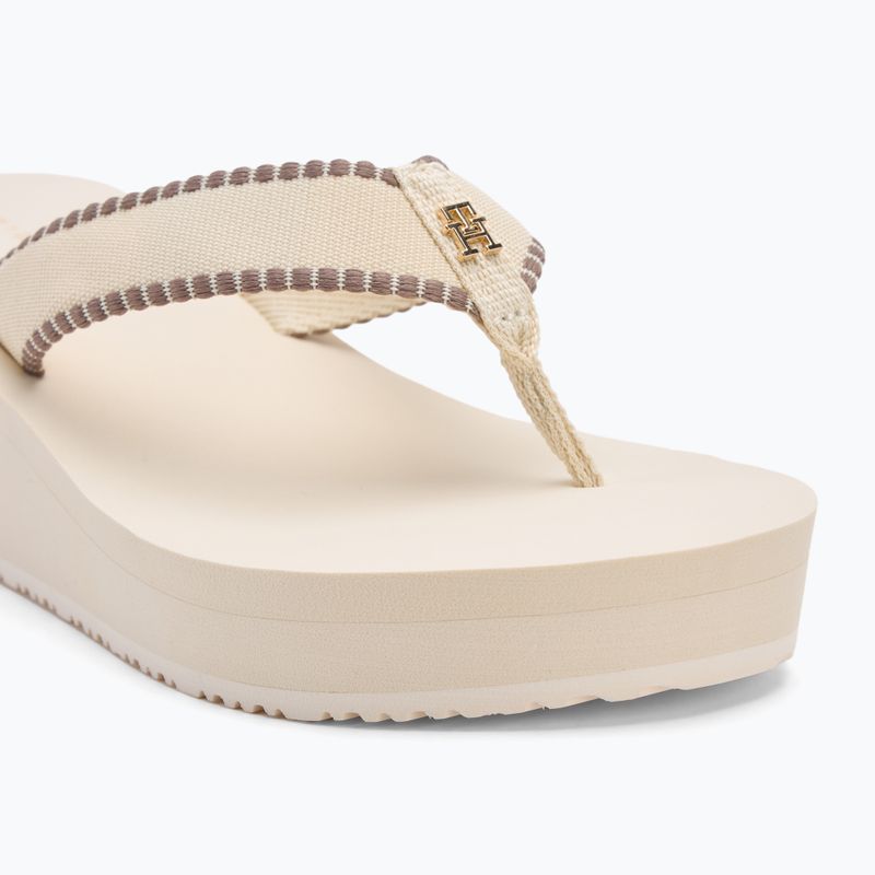 Dámske žabky Tommy Hilfiger Wedge Beach Sandal muslin 7