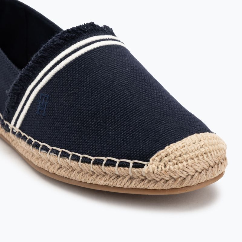Dámske espadrilky Tommy Hilfiger Fringe Canvas Closed space blue 7
