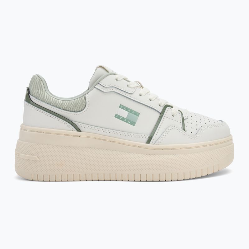 Dámske topánky Tommy Jeans Retro Basket Flatform ecru/misty sage 2