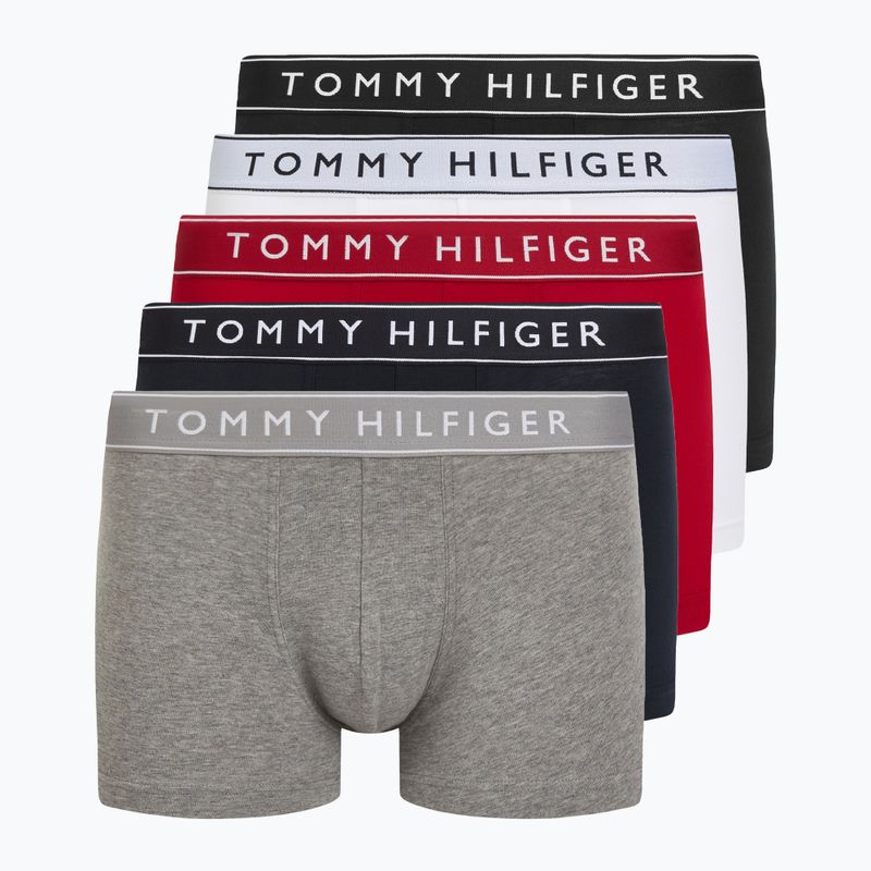 Pánske boxerky Tommy Hilfiger UM0UM03679 5 par white/mid red/desert sky/mid heather/black
