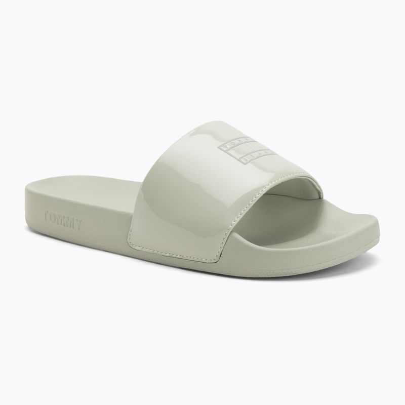 Dámske šľapky Tommy Hilfiger Flag Pool Slide Patent misty sage