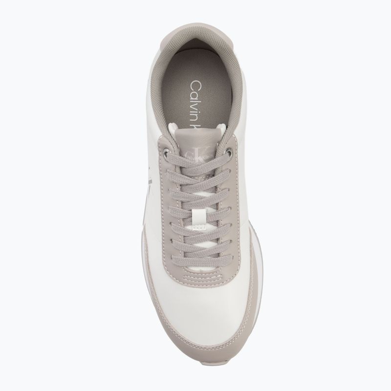 Dámske topánky Calvin Klein YW0YW01942 Retro Runner Lace Up Leather MG bright white/chateau 5