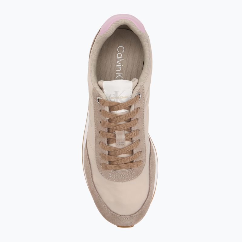 Dámske topánky Calvin Klein YW0YW01990 Retro Runner Lace Up Nylon MG chateau/taupe/fragrant lilac 5