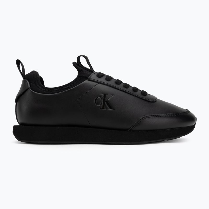 Pánske topánky Calvin Klein YM0YM01362 Retro Runner Ponožkové Šnurovacie Kožené triple black 2