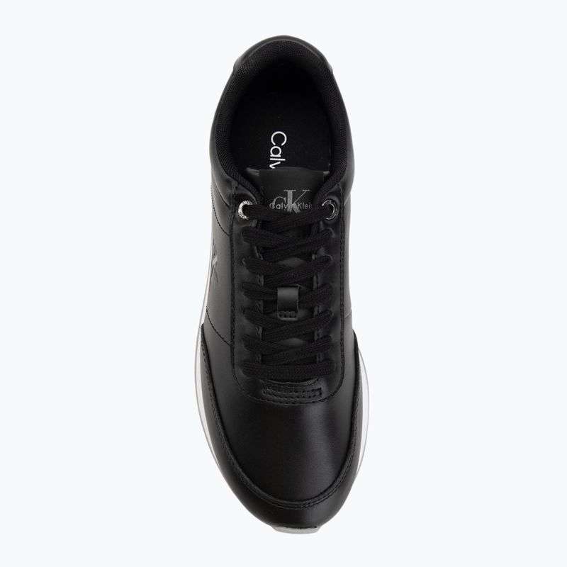 Dámske topánky Calvin Klein YW0YW01942 Retro Runner Lace Up Leather MG black/formal gray 5
