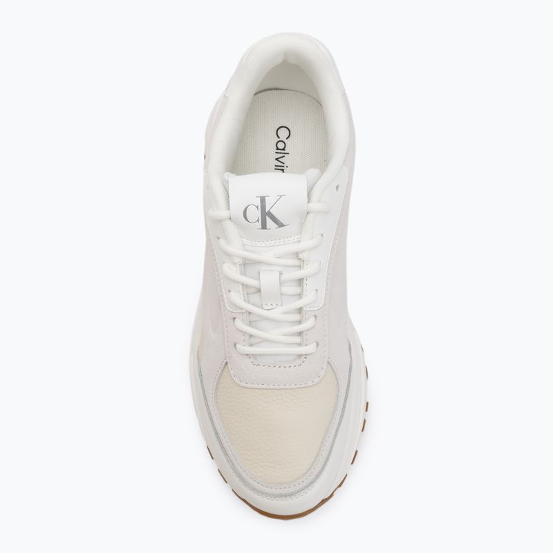 Pánske topánky Calvin Klein YM0YM01289 Hike Runner HF Leather Mix bright white/creamy white/eggshell 5
