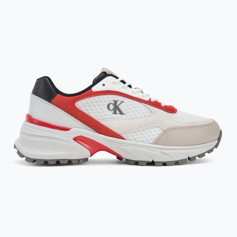 Pánske topánky Calvin Klein YM0YM01379 Hike Runner Mesh MIX bright white/grey/flame scarlet 2